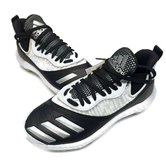 Adidas Mens Size 6.5 Icon V Bounce Iced Baseball Metal Cleats EE4131 Black White - Picture 4 of 8